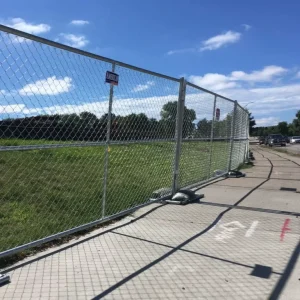 Customized American Standard 6x12ft Galvanized Metal Chain Link Fence Panels Temporary Removable Diamond Mesh Ranch Security