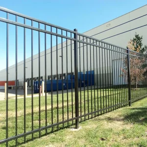 Customized Black Zinc Steel Tubular Security Fence and Garrison Fencing for Commercial Use
