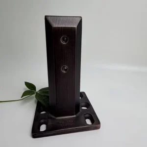Customized Color Satin Square Glass Spigot Floor Mount Glass Railing Clamp Beveled Stainless Steel Balustrade Hardware