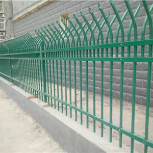 Customized Curved-Top Powder-Coated Metal Palisade Farm Security Fence