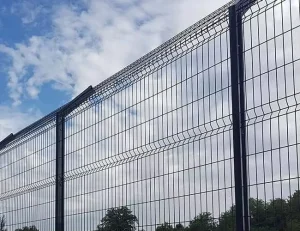 Customized Curved Welded Steel Security Fence, 3D, Outdoor Garden