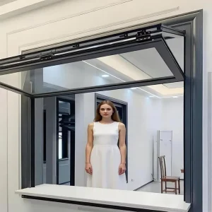 Customized Double-glazed Sliding Aluminum Windows with Upper and Lower Folding Aluminum Windows