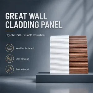 Customized Great Wall Pattern Polyurethane Core Board 16mm Fireproof and Heat insulating Metal Wall Panel