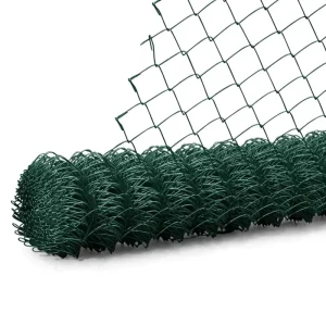 Customized Green PVC-Coated Metal Tennis Court and Basketball Playground Chain Link Fence
