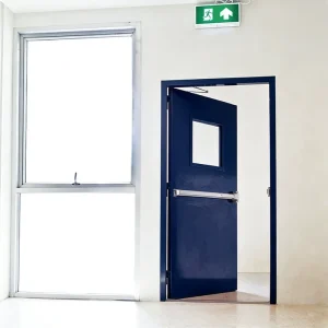 Customized Hotel Project with 180 Minute Fire Resistant Metal Door Galvanized Safety Steel Commercial Entrance Door