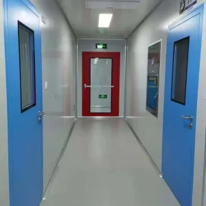 Customized Industrial GMP Standard Galvanized Steel Swing Door Metal Clean Room Doors with Frame