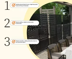 Customized Laser Cut Engraving Aluminum Metal Screen Privacy Screen Room Divider