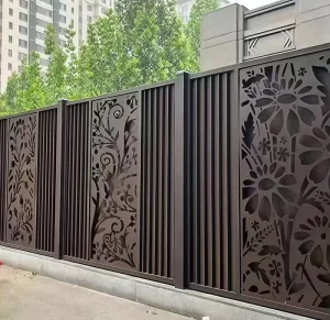 Customized Manufacturer Decorative Aluminum Screen Panel, Garden Privacy Laser-Cut Aluminum Fence Wall