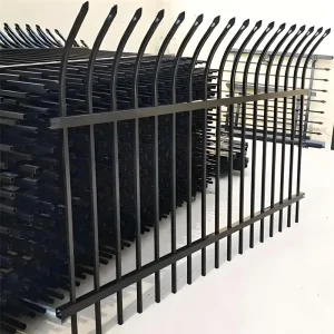 Customized Metal Fence Galvanized Zinc Steel Guardrail Wrought Iron Fence for Garden Screen