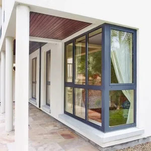 Customized Modern Aluminum Alloy Vertical Sliding Glass Windows Windproof for Bedroom Villa