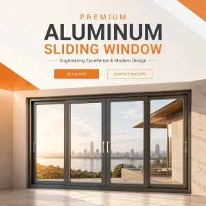 Customized Modern Aluminum Window Glass Sliding For Villa Apartment