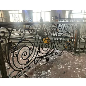 Customized Modern Design Wrought Iron Balustrade Stainless Steel Stairs Railings Aluminum Balcony Galvanized Railings
