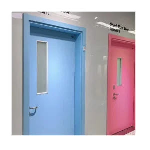 Customized Motorised Folding Collapsing Medical Operating Room Metal Stainless Steel Air Tight Clean Room Door for Hospital
