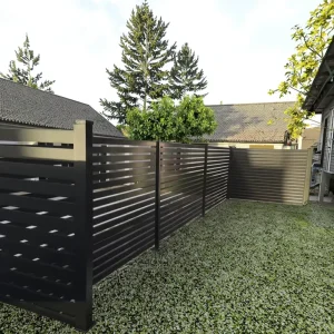 Customized Outdoor Aluminum Privacy Fence Panels Flat Strips for Garden Architecture