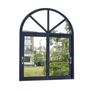 Customized Security Slim Frames Black for Metal Door and Windows Arch Windows Sliding