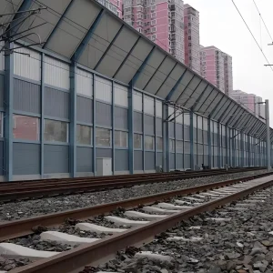 Customized Sound Barrier Wall Noise Reduction Fence Powder Coated Metal Acoustic Panel for Road and Railway Noise Control