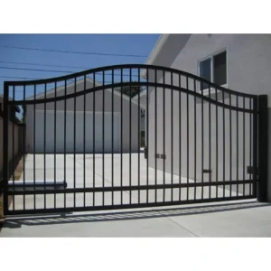 Customized Steel Outdoor House and Garden Fence, Front Driveway Single, Double, or Sliding Gate