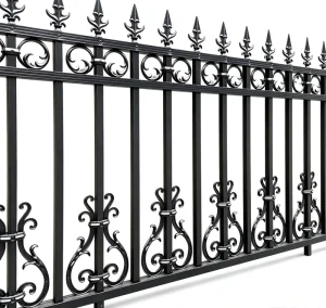 Customized Tubular Galvanized Steel Fence Panels for Outdoor Gardens and Picket Fencing