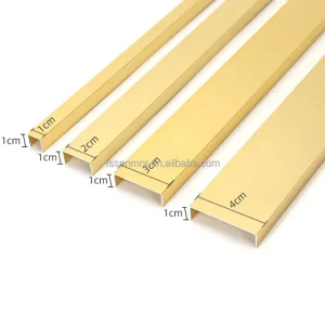 Customized U Channel Aluminium Rail 6063 Series U shape Aluminum Channel Door Polished Finish Mounting Profiles Trim Line