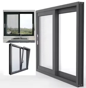 Customized Vertical Fixed Aluminum Sliding Windows Doors Modern Impact Resistant Hurricane Proof Exterior Windows for Home