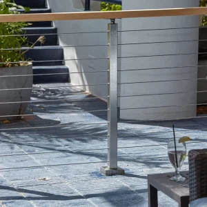Customized Vertical Wire 304/316 Stainless Steel DIY Cable Balustrade Balcony Cable Railing With PVC Handrail