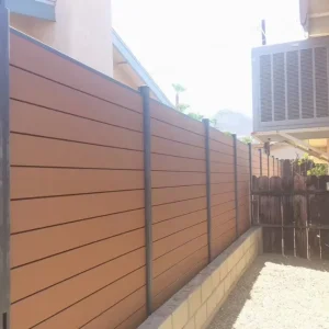 Customized WPC Composite Garden Fence Wood Plastic Teak Aluminum Construction Sites