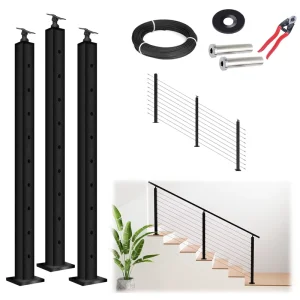 DIY Cable Railing Kit Stainless Steel Wire Deck Balcony Stair Easy Install Railing System Custom Size