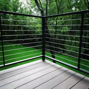 DIY Easy Install Modern Stair Balcony Swimming Pool Park Safety Cable Railing Balustrade Stainless Aluminum Alloy Rust Resistant
