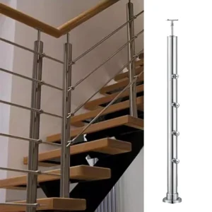 DIY Residential Hotel Indoor Stainless Steel Contemporary Rust Resistant Pipe Balustrade Handrail