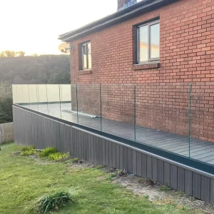 Deck Balustrade Glass Railing Aluminum U Channel Balcony