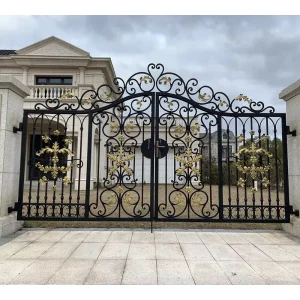 Decorative Aluminium Industrial Metal Driveway Swing Gate