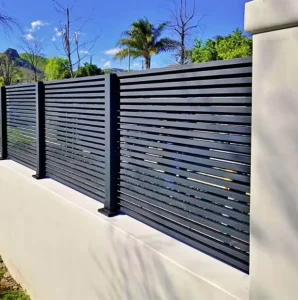 Decorative Aluminum Blade Fence for Privacy and Security, for Houses, Farms, and Courtyards