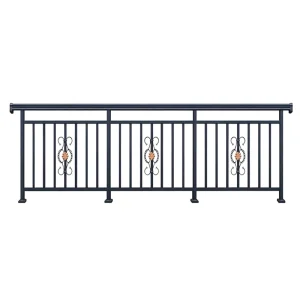 Decorative Custom-sized Aluminum Square Tube Guardrail for Balcony Handrail Rust-proof and Fire-resistant