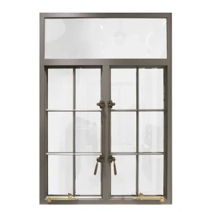 Decorative High Performance Modern Anti-theft Wrought Iron Glass Window