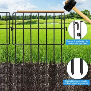 Decorative Metal Garden Fence Panels No-Dig Landscape Border Fence