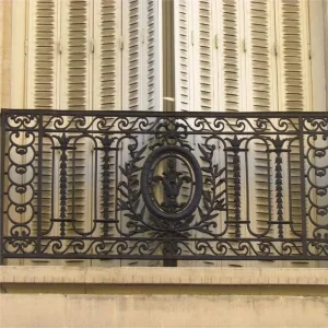 Decorative Metal Railings Wrought Iron Style Balcony Guardrail Custom Made for Outdoor Use