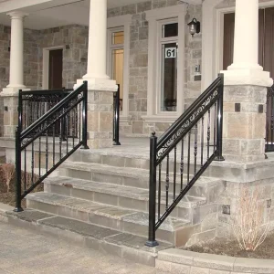Decorative Metal Stair Railing Simple Design Aluminum Wrought Iron Railings for Indoor Stairs
