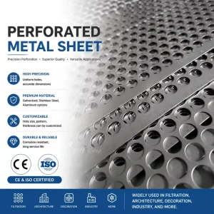 Decorative Perforated Metal Panel Aluminum Perforated Sheet for Architectural Wall Ceiling Cladding Hole Diameter 3mm 5mm 8mm