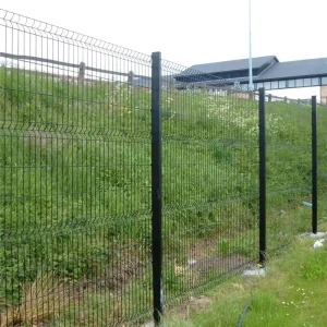 Decorative Plastic Lattice Garden Metal Fence Panel PVC Coated Garden Protective 3D Triangle Bending BRC Mesh Fence
