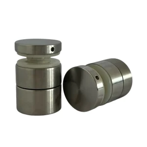 Decorative Round Glass Spacer Polished Gold Black Satin Stainless Steel With White Shockproof Pad Balcony Railing Hardware