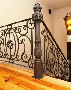 Decorative Wrought Iron Staircase Railing Metal Forged Railing
