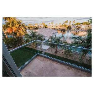 Designer Customizable Glass Metal Sturdy Sleek Railing Contemporary Premium Luxury Safety Guardrail