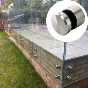 Diameter 38mm/50mm*5/10/20/30/40/50mm Stainless Steel Glass Mounting Spacer Standoff for Tempered Glass Panels 8-12mm Outdoor