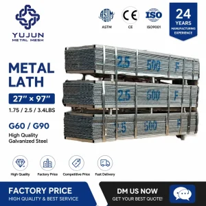 Diamond Expanded Metal Lath High Strength Metal Sheet for Stone Veneer Wall Support Construction