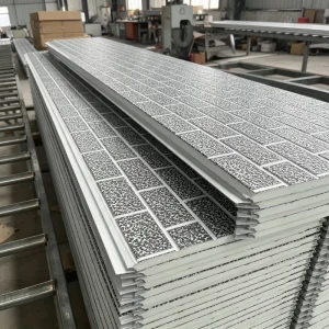 Different Wood Grain Metal Composite Pu Eps Foam Sandwich Panel Insulated Exterior Wall Material