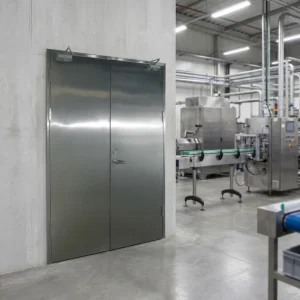 Door Closer Swing Double Stainless Steel Security Fire Door for Factory Workshop Warehouse Public Building