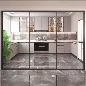 Door Entrance Front for Houses Entry Interior Sliding Pergola Steel Gate Aluminum Aluminium Glass Trackless Stainless