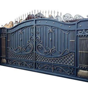 Double Door Wrought Iron Gates Steel Garden Driveway Entrance Gate