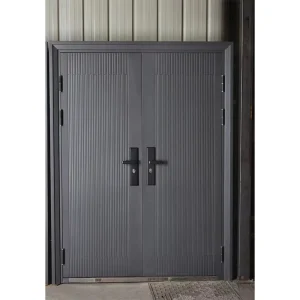 Double Exterior Front Safety Entrance Metal Villa Door Aluminum Front Entry Doors Design