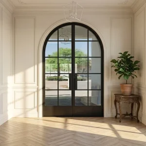 Double Glass French Door Aluminum Living Room Bedroom School Supermarket Hall Modern Waterproof Exterior